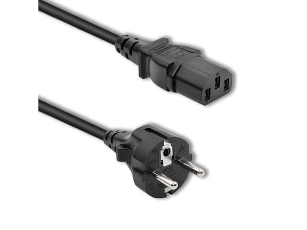 Qoltec - Strömkabel - ström CEE 7/7 till ström IEC 60320 C13 - 250 V - 16 A - 2,5 m