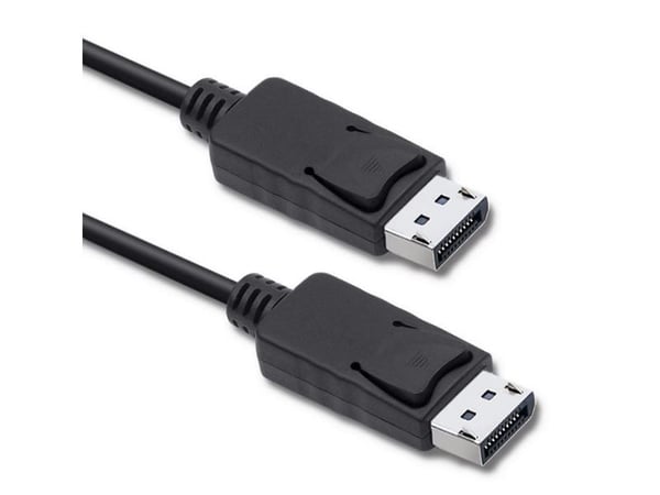 Qoltec - DisplayPort-kabel - DisplayPort (hann) til DisplayPort (hann) - DisplayPort 1.2 - 50 cm - 1080p-støtte, 5K 30Hz støtte - svart