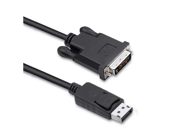 Qoltec - Adapterkabel - DisplayPort (hann) låst til DVI-D (hann) - 1.8 m - tommelskruer - svart