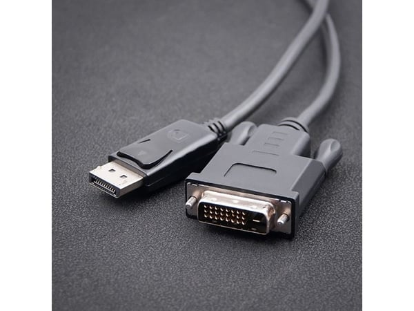 Qoltec - Adapterkabel - DisplayPort (hann) låst til DVI-D (hann) - 1.8 m - tommelskruer - svart