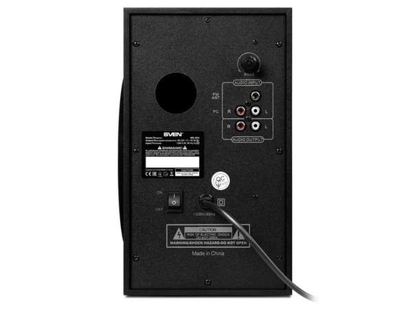 SVEN MS-304, 2.1 kanaler, 40 W, Universal, Svart, MDF, IR