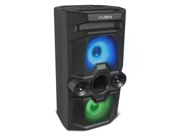 SVEN PS-650, 50 W, 45 - 22000 Hz, Ledning & Trådløs, Bærbar monohøyttaler, Sort, Rotasjon