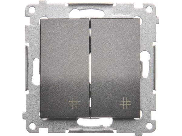 Kontakt-Simon DW7/2.01/48, Plast, Anthracit, IP20, 250 V, 10 A, 75 mm