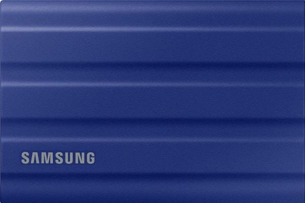 Samsung T7 Shield MU-PE1T0R - SSD - kryptert - 1 TB - ekstern (bærbar) - USB 3.2 Gen 2 (USB-C kontakt) - 256-bit AES - blå