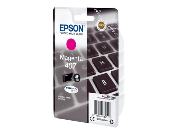 Epson WF-4745, Korkea (XL) värintuotto, Magenta, 38,1 ml, 1 kpl, 1900 sivua, Kertapakkaus