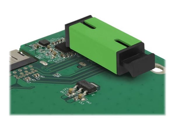 Delock - Nettverkkopler - SC-enkeltmodus (hunn) til SC-enkeltmodus (hunn) - fiberoptisk - simpleks - grønn