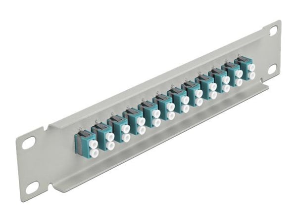 Delock - Patch-panel - LC MM X 12 - grå - 1U - 10"