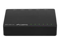 Lanberg DSP2-1005-12V, Hallitsematon, Gigabit Ethernet (10/100/1000)