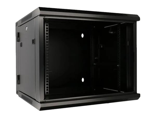Extralink AZH - Rack skap - swing type - veggmonterbar - svart - 12U - 19"