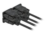 Delock - Null modem-kabel - DB-9 (hunn) til DB-9 (hunn) - 10 m - tommelskruer - svart