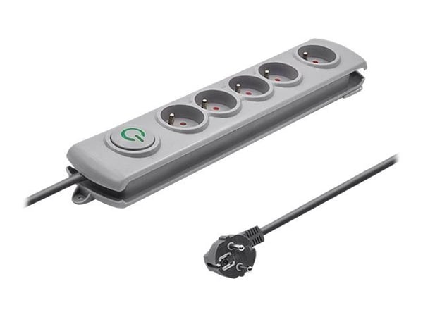 Qoltec 50270, 5 AC-pistorasia(a), 230 V, 50 Hz, 10 A, 2200 W, 10 A
