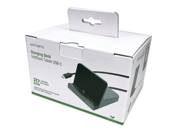 4smarts VoltDock - Ladestativ - 60 watt - 3 A - PD, QC (USB-C) - lagermetall
