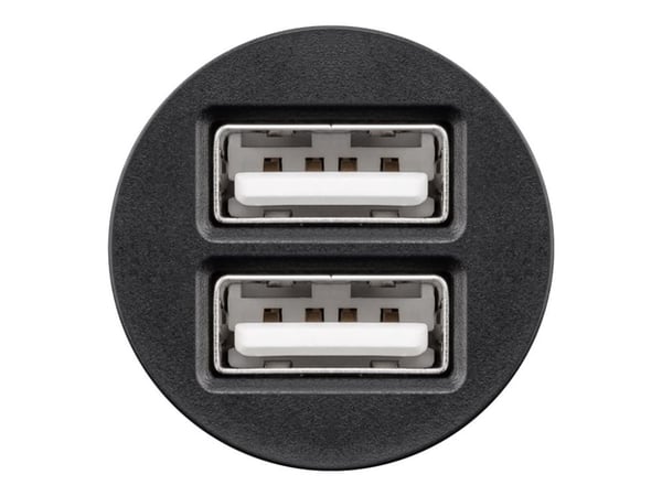 goobay Dual USB - Bilstrømadapter - 24 Watt - 4,8 A - 2 utgangskontakter (USB) - svart