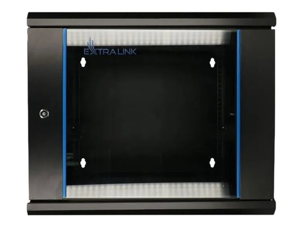 Extralink AZH - Rack skap - swing type - veggmonterbar - svart - 12U - 19"