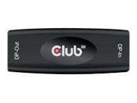 CLUB3D DP 1.4 4K120HZ HDR ACTIVE REPEATER F/F, displayport, displayport, Musta