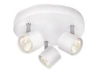 Philips Himmennettävä LED Star kohdevalaisin 3x, Ei vaihdettavissa oleva hehkulamppu, 3 lamppu(a), LED, 2700 K, 1500 lm, Valkoinen