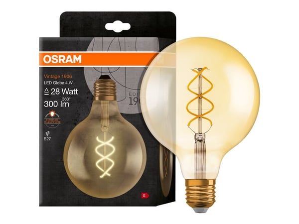 OSRAM Vintage 1906 - LED hehkulamppu - muoto: G125 - E27 - 5 W (vastaa 25 W) - luokka G - lämmin mukavuusvalo - 2000 K