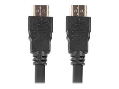Lanberg - High Speed - HDMI-kaapeli Ethernetillä - HDMI-uros HDMI-uros - 5 m - suojattu - musta (10 kpl)