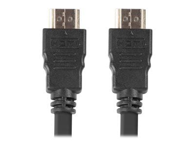 Lanberg - High Speed - HDMI-kabel med Ethernet - HDMI hann til HDMI hann - 50 cm - skjermet - svart