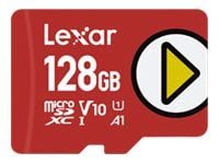 Lexar PLAY MicroSDXC 128 GB klasse 10 UHS-I/U1 A1 V10-kort (LMSPLAY128G-BNNNG)