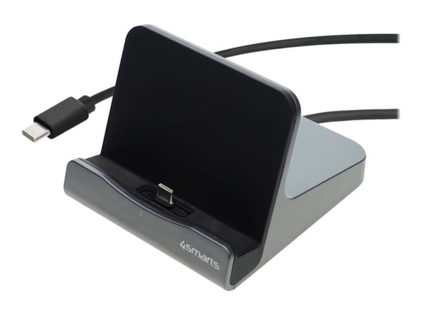 4smarts VoltDock - Ladestativ - 60 watt - 3 A - PD, QC (USB-C) - lagermetall