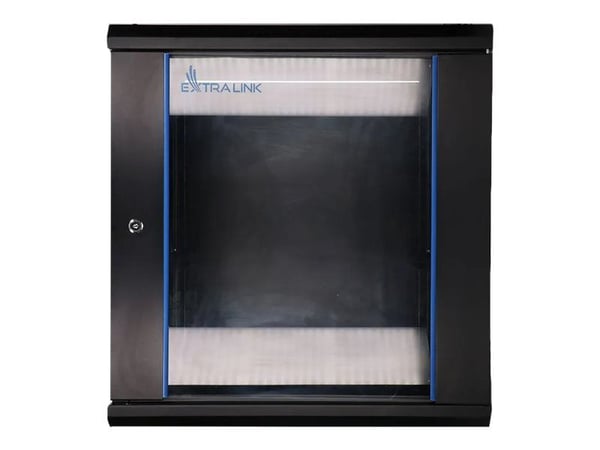 Extralink - Rack skap - 600x450 mm - veggmonterbar - svart - 12U - 19"