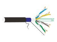 DIGITUS Professional - Installation cable - 7.5 mm - foliebelagt uskjermet tvinnet kabelpar (F/UTP) - CAT 6 - utendørs - svart