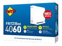 FRITZ!Box 4060 - Trådlös router 3-ports-switch - 1GbE, 2.5GbE - Wi-Fi 6 - Dubbelband - VoIP-telefonadapter (DECT)