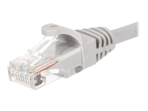 Netrack - Koblingskabel - RJ-45 (hann) til RJ-45 (hann) - UTP - CAT 5e - formstøpt, uten hindringer, flertrådet - grå