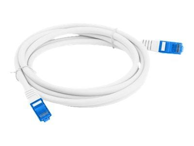 Lanberg - Koblingskabel - RJ-45 (hann) til RJ-45 (hann) - 6 mm - S/FTP - CAT 6a - halogenfri, formstøpt, uten hindringer, flertrådet - hvit, RAL 9010