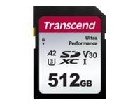 Transcend 340S - Flashminnekort - 256 GB - A2 / Video Class V30 / UHS-I U3 - SDXC UHS-I