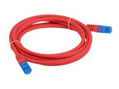 Lanberg - Koblingskabel - RJ-45 (hann) til RJ-45 (hann) - SFTP - CAT 6a - formstøpt, uten hindringer, flertrådet - rød, RAL 3017