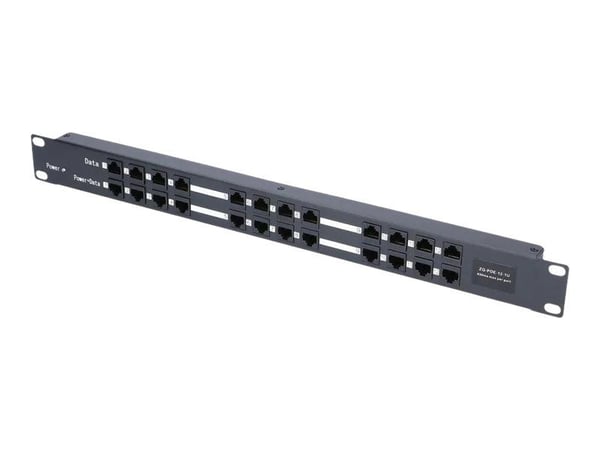 Extralink EX.1971, IEEE 802.3af, IEEE 802.3at, 10/100Base-T(X), Nopea Ethernet, 100 Mbit/s, 1U, Musta