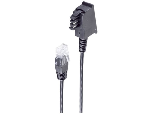 shiverpeaks BS12-09015, 0,5 m, TAE (F), RJ-45, Sort, Hanstik, Hanstik, Hanstik