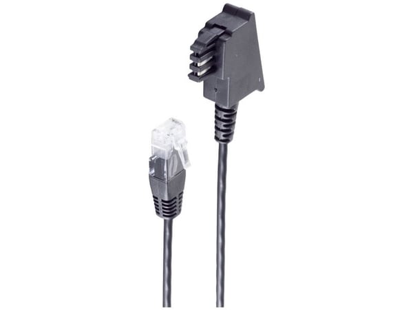 shiverpeaks BS12-09095, 20 m, RJ-45, TAE (F), Sort, Hankjønn, Hankjønn