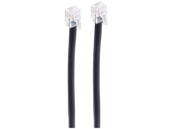 shiverpeaks BS70083-6/6, 3 m, RJ12, RJ12, Sort, Hankjønn, Hankjønn
