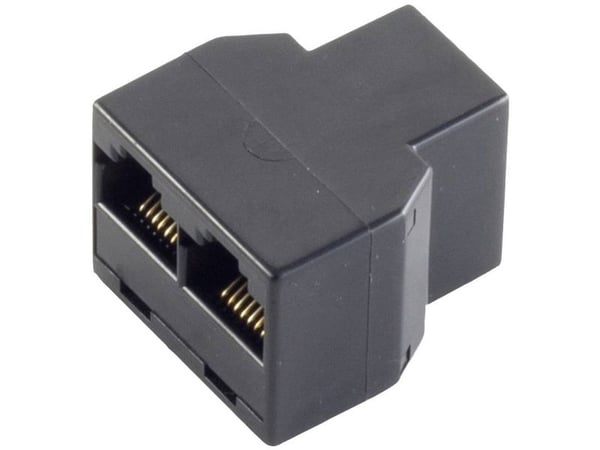 shiverpeaks BS71225-6, 3xRJ-12, Sort, Hunkjønn/Hunkjønn, Rett, Plast, Gull