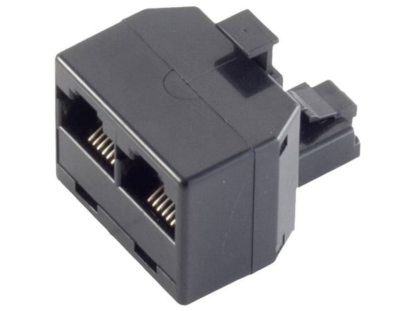 shiverpeaks BS71230, 3xRJ-11, Sort, Hankjønn/hunkjønn, Rett, Plast, Gull