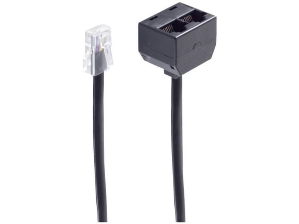 shiverpeaks BS71231-8, 0,1 m, RJ-45, 2 x RJ-45, Sort, Hankjønn, Hunkjønn