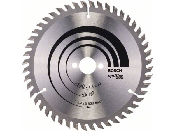 Bosch Optiline Wood - Sirkelformet sagblad - for tre - 160 mm - 48 tenner