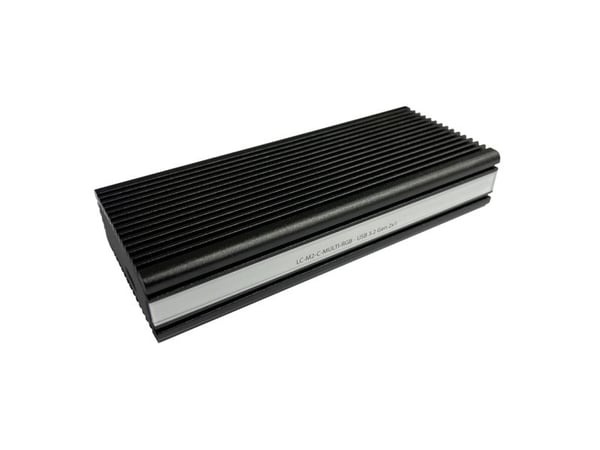 LC Power LC-M2-C-MULTI-RGB - Drevkabinett - M.2 - M.2 NVMe Card / SATA 10Gb/s - USB 3.2 (Gen 2) - svart