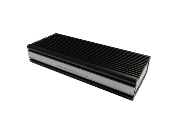 LC Power LC-M2-C-MULTI-RGB - Drevkabinett - M.2 - M.2 NVMe Card / SATA 10Gb/s - USB 3.2 (Gen 2) - svart