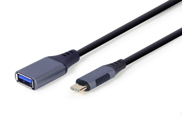 Gembird A-USB3C-OTGAF-01, 0,15 m, USB C, USB A, USB 3.2 Gen 1 (3.1 Gen 1), 5000 Mbit/s, Harmaa