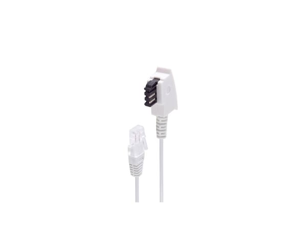 shiverpeaks BS12-09086, 15 m, TAE (F), RJ-45, Hvit, Hankjønn, Hankjønn