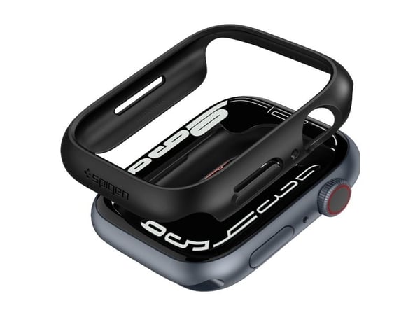 Spigen ACS04174, Etui, Smartklokke, Sort, Samsung, Watch Series 7 (45mm), Polykarbonat (PC)