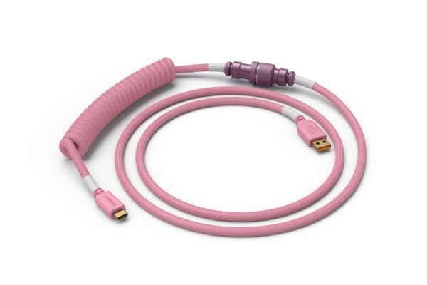 Glorious PC Gaming Race Coiled, Rosa, 1,37 m, Glorious PC Gaming Race, 1 styck, Flätad, USB Type-A, USB Type-C