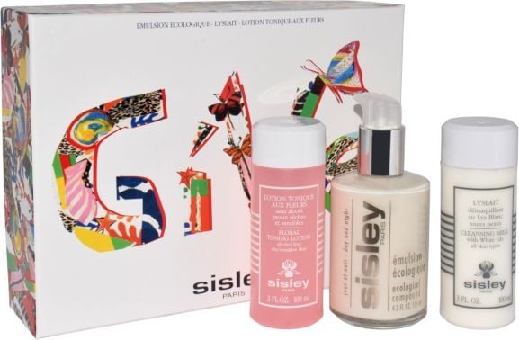 SISLEY SET (EMULSION ECOLOGIQUE 125ML+CLEANSING MILK with White Lily all skin 100ML+FLORAL TONNING LOTION dry/sensitive skin 100ML)