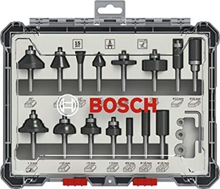 Bosch - Fresekutter - for bløtt tre, løvtre - 15 deler