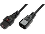MicroConnect - Jatkojohto virralle - IEC 60320 C14 - IEC 60320 C13 - 3 m - musta