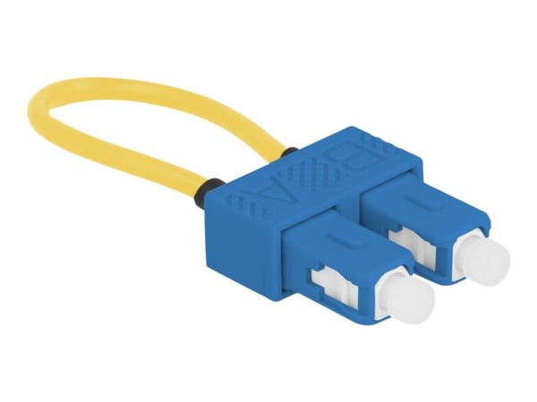 Delock - Loopbackadapter - SC/UPC-enkeltmodus (hann) - 3 mm - fiberoptisk - dupleks - 9 / 125 micron - blå, gul